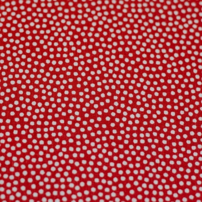 Baumwolle "Dotty" rot weiß